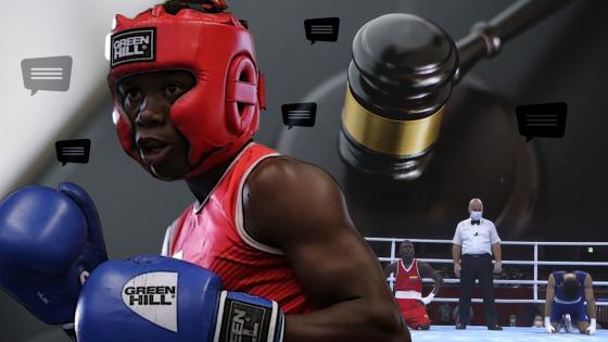 Yuberjen Martínez en los Olímpicos de Tokio. 