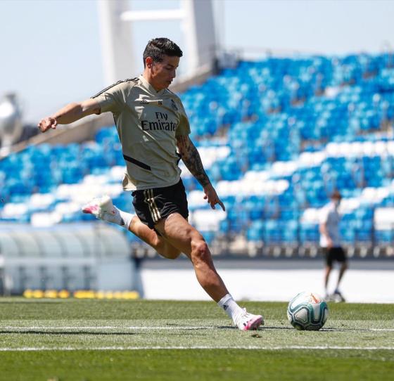 James llegó a la élite del fútbol europeo en 2014. James Rodríguez en el Real Madrid.