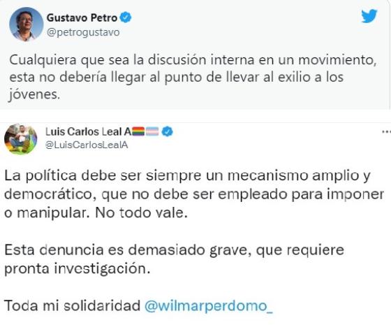 Reacciones a la denuncia de Perdomo sobre la Alianza Verde. Reacciones denuncias sobre el POT.