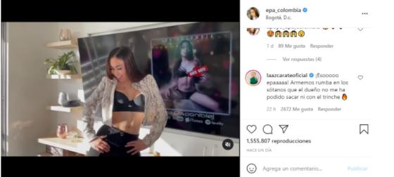 Alejandra Azcárate le responde a la canción que le compuso Epa Colombia. Alejandra Azcárate le responde a Epa Colombia por su canción.
