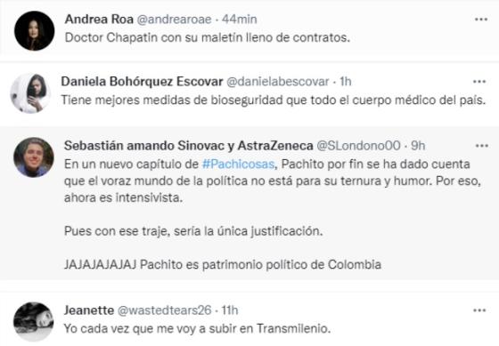 La foto de Francisco Santos completamente forrado fue motivo de burla en Twitter. Tuiteros se burlaron de la foto de Francisco Santos.