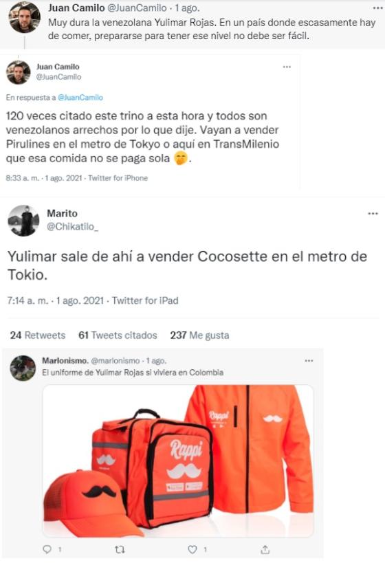 La xenofobia contra Yulimar Rojas se vivó en Twitter. Tuiteros atacan con insultos racistas a Yulimar Rojas.