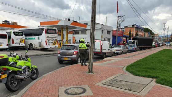 Parqueo en vía pública en Bogotá