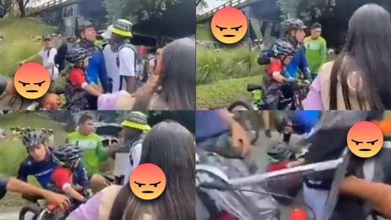 Video de un padre siendo atacado junto a su hijo en Medellín. 