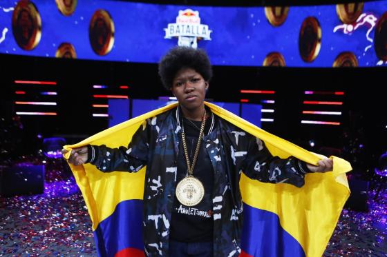 Marithea, primera mujer campeona en Red Bull Batalla Colombia
