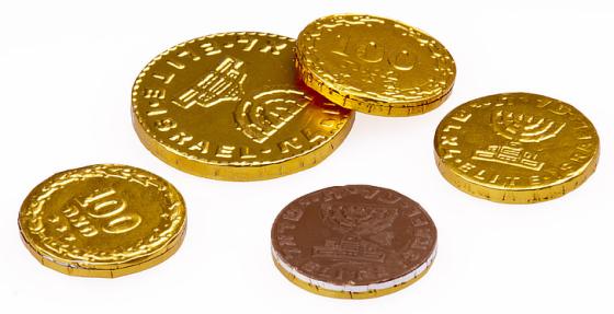 Monedas de chocolate