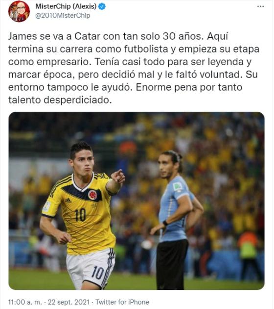 Periodistas que han retirado a James Rodríguez en Catar Periodistas que han retirado a James Rodríguez en Catar