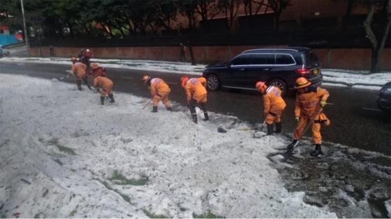 Fuerte granizada en Bogotá