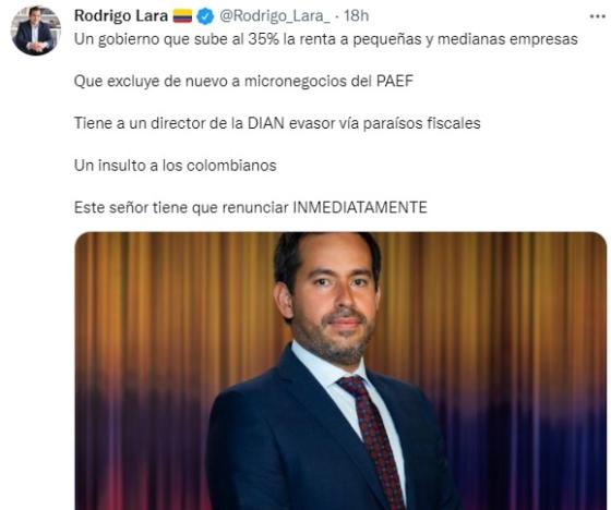 Piden la renuncia de Lisandro Junco, director de la DIAN 