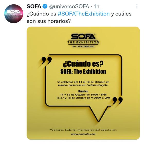 Horarios de SOFA Horarios de SOFA