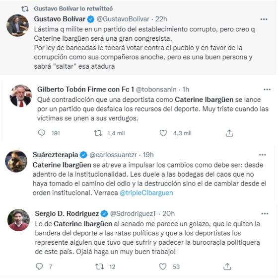 Reacciones a la candidatura de Caterine Ibargüen.