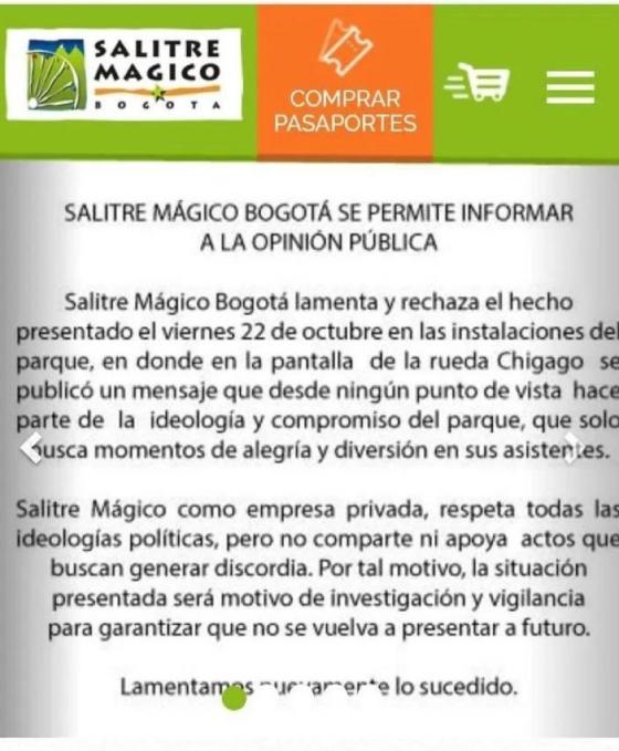 Comunicado de Salitre Mágico. 