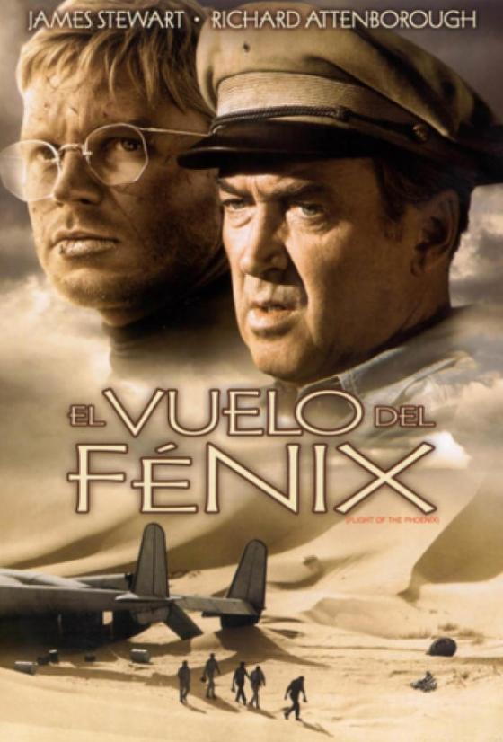 El aterrizaje forzoso de Paul Mantz en El vuelo del Fénix (1965)