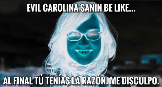 Meme #EvilBeLike Carolina Sanín
