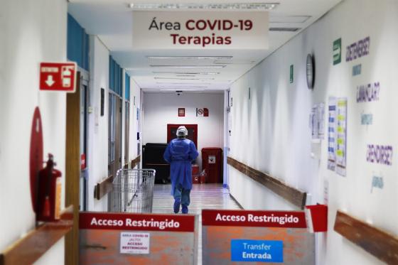 Vista general del área COVID-19 en un hospital de España 