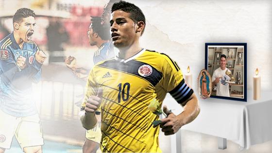 James Rodríguez en la Selección Colombia. 