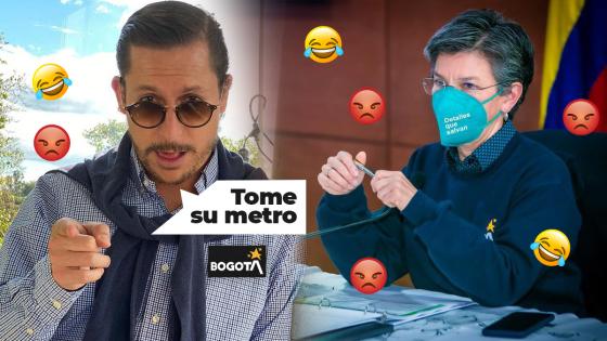 Juanpis González y su parodia a Claudia López. Juanpis González y Claudia López.