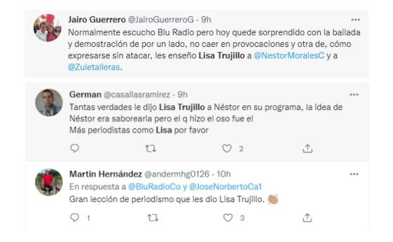 Debate en Mañanas Blu con una periodista independiente. Nestor Morales versus Lisa Trujillo.