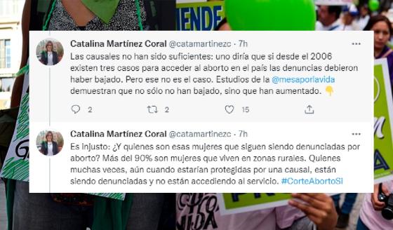 Trino de la directora del Centro de Derechos Reproductivos. Trino sobre el debate del aborto legal en Colombia.