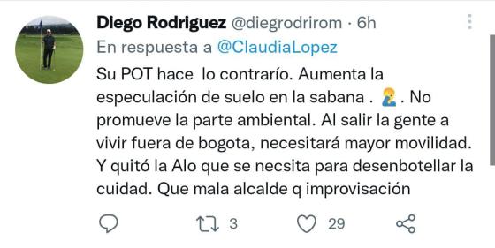 Reacción de las personas por Tweet de Claudia López Reacción de las personas por Tweet de Claudia López