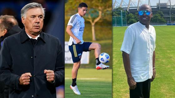 Ancelotti se sinceró sobre James en conversación con el Tino Asprilla