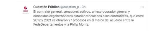 Philip Morris y política en Colombia 