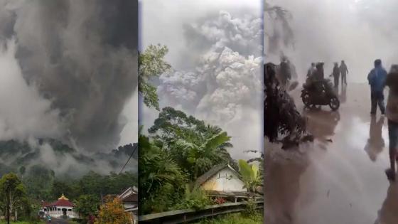 Pánico por erupción del volcán Semeru en Indonesia Pánico por erupción del volcán Semeru en Indonesia
