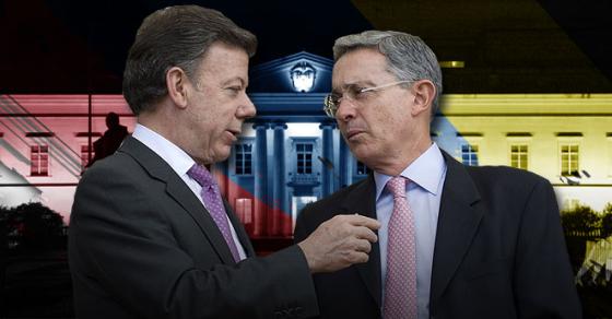 Álvaro Uribe y Juan Manuel Santos Álvaro Uribe y Juan Manuel Santos
