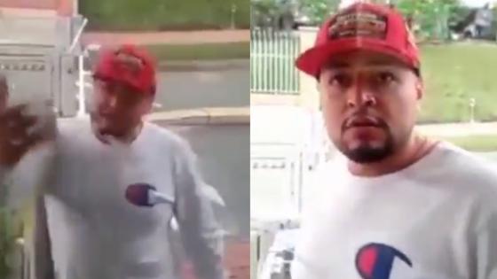 Hombre agrede vigilante Hombre agrede vigilante