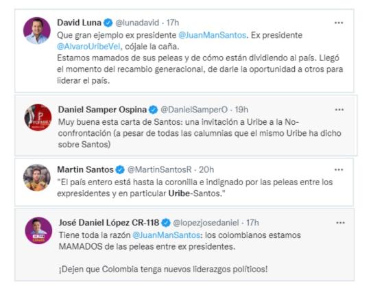 Reacciones Santos Uribe Reacciones Santos Uribe