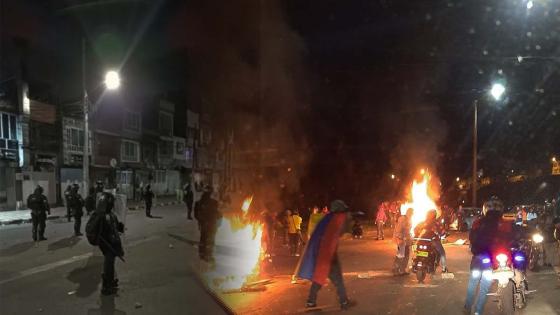 Noche de manifestaciones en Bogotá 