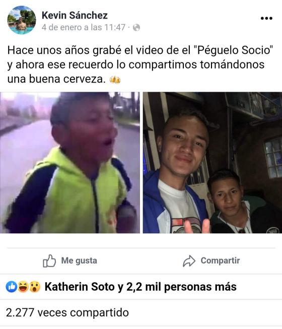 Niño de "Péguelo socio" Niño de "Péguelo socio"