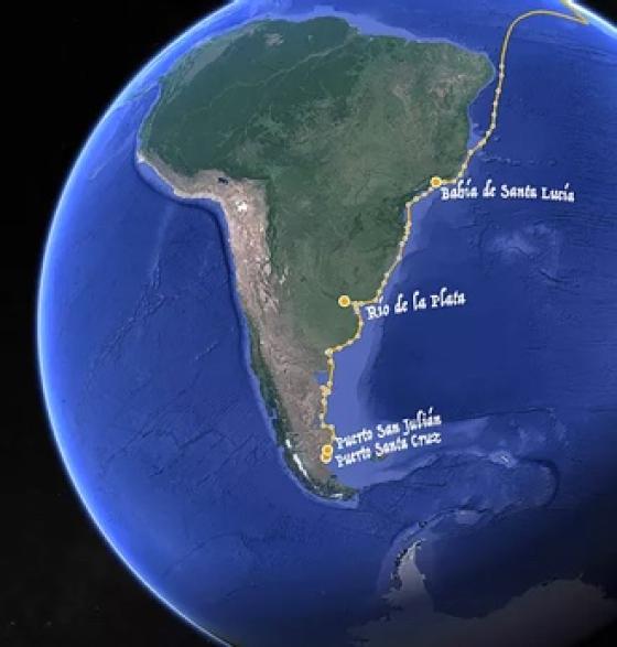 Buscando un atajo en el Atlántico sur (expedición fatal Magallanes - Elcano)