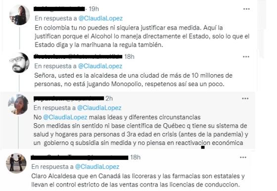 Reacciones trino Claudia López Reacciones trino Claudia López