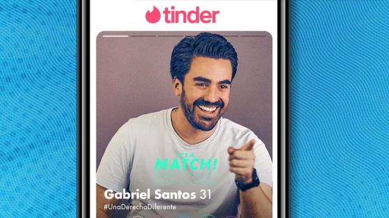 Gabriel Santos llega a Tinder para impulsar su campaña Gabriel Santos llega a Tinder para impulsar su campaña