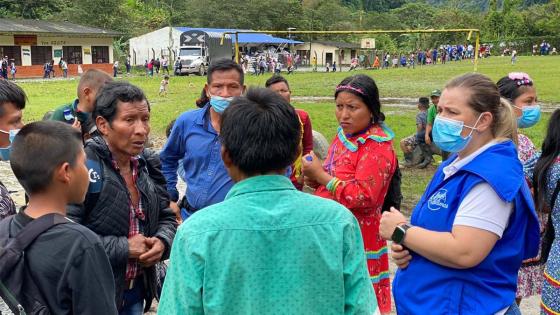 Indígenas Emberá asentados en el parque La Florida