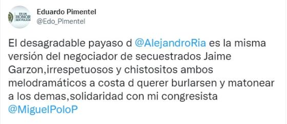 ¿Eduardo Pimentel defiende a Miguel Polo Polo de Alejandro Riaño?