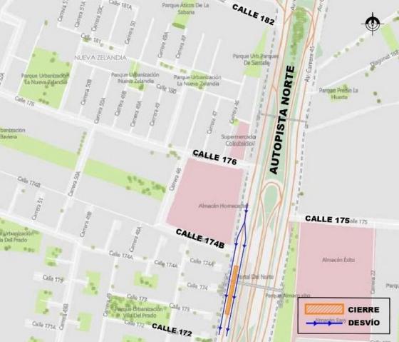 Nuevo cierre de carril de la AutoNorte durará dos meses