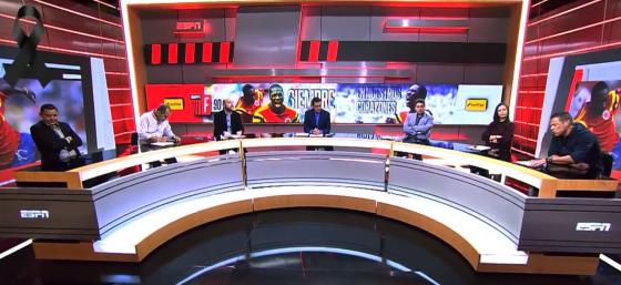 Óscar Córdoba e Iván René Valenciano se 'quiebran' en vivo en programa de ESPN Óscar Córdoba e Iván René Valenciano se 'quiebran' en vivo en programa de ESPN