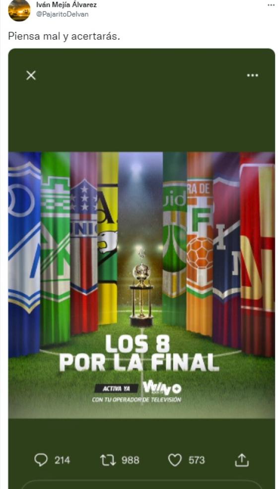Vainazo de Iván Mejía a Win Sports y la Dimayor Vainazo de Iván Mejía a Win Sports y la Dimayor