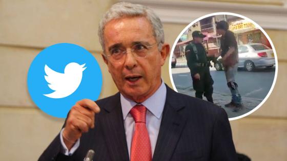 Álvaro Uribe reacciona a agresión policial Álvaro Uribe reacciona a agresión policial