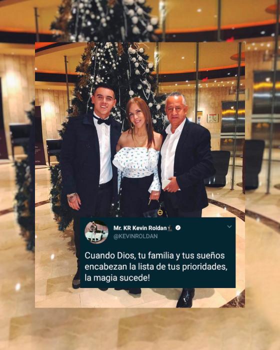 Kevin Roldan muestra el apoyo de sus padres por Twitter