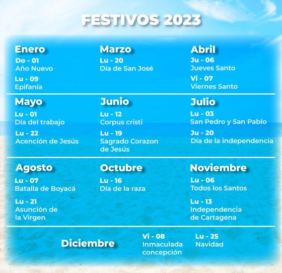 Festivos Colombia Festivos Colombia