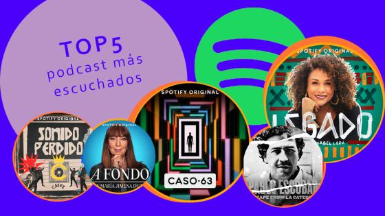 podcast más escuchados en Colombia Spotify