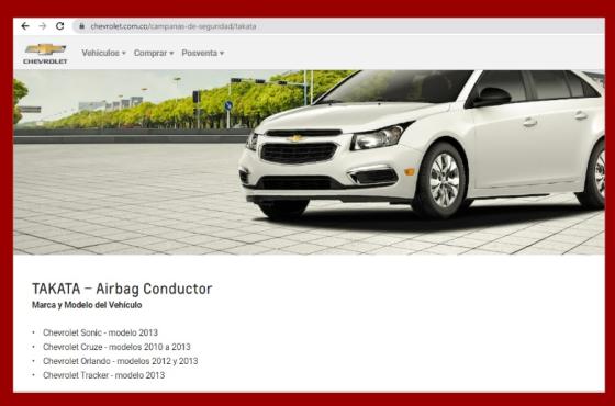Airbags Chevrolet Airbags Chevrolet