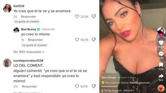 Mensaje de Bad Bunny a Sara Orrego