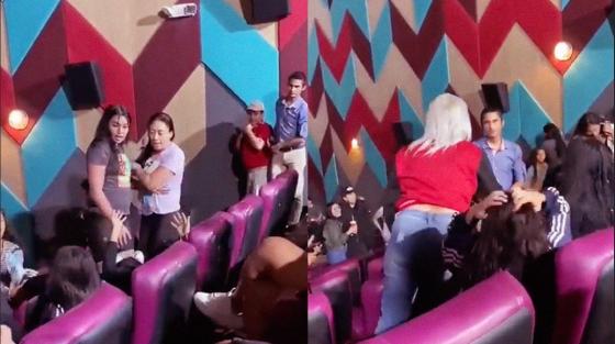 pelea cine medellin noticias Colombia video 