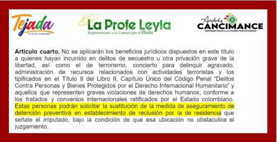 Proyecto indulto a Primera Línea 