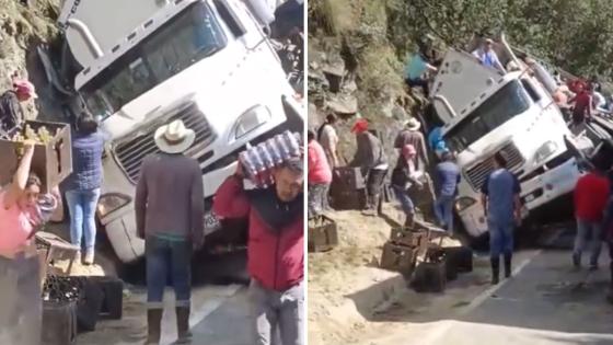 camión volcado cervezas noticias Colombia Cúcuta Bucaramanga Pamplona 