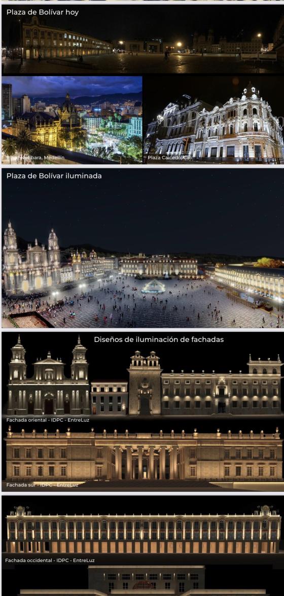 Plaza de Bolívar iluminación Plaza de Bolívar